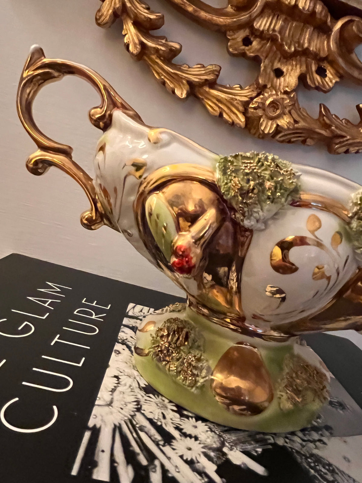 Vaso anni 50 in porcellana / ceramica smaltata
dipinta